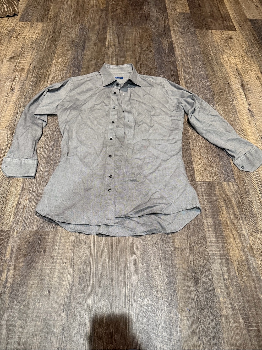 Men's Long-Sleeve Dress Shirt in Light Gray